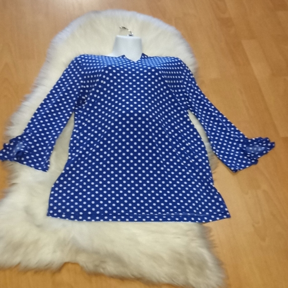 Susan Graver Polka Dot  Blouse - Picture 11 of 12